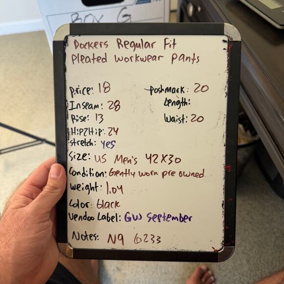 Dockers Regular Fit Pleated Workwear Pants US Men's 42x30 - Picture 6 of 6